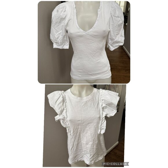 Lot of 2 Nation White Tops Size Medium - Picture 1 of 7